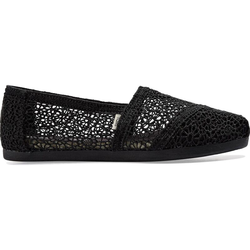 TOMS Moroccan Crochet Women's Classic Alpargata Black