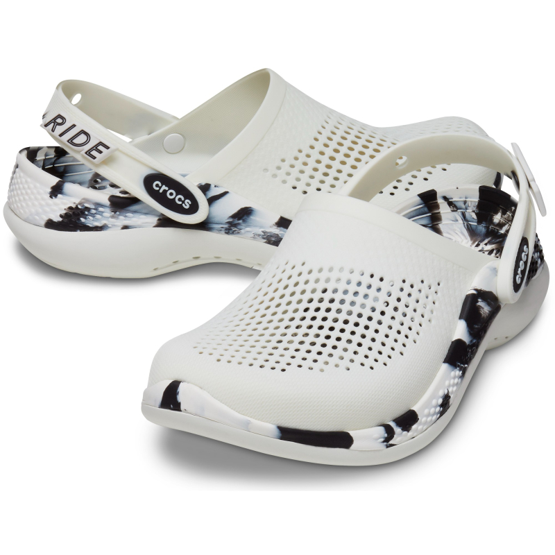 Crocs™ LiteRide 360 Marbled Clog Almost White/Black