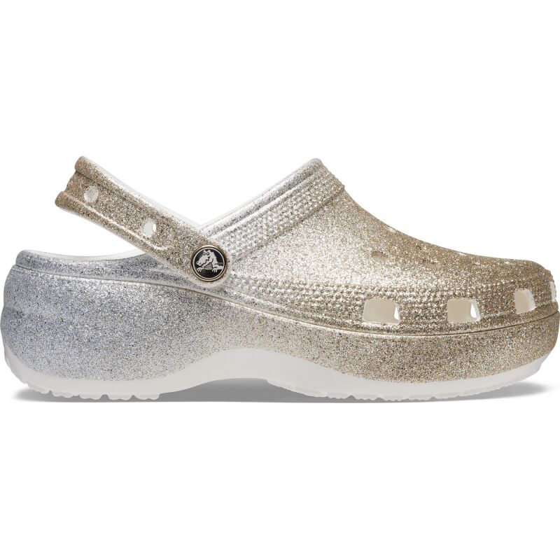Сабо Crocs™ Classic Platform Ombre Glitter Clog Women's White/Gold