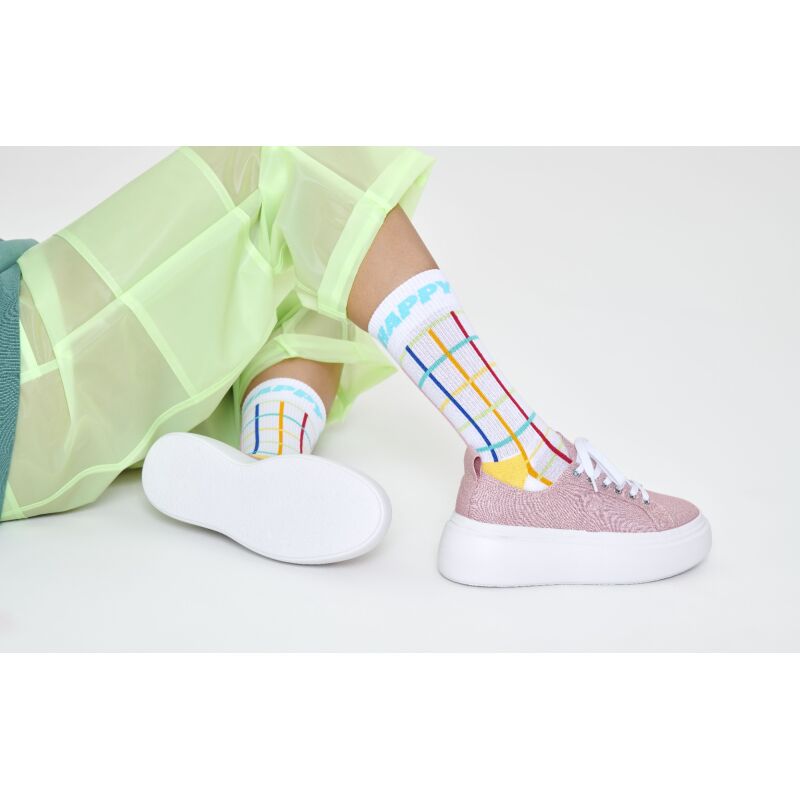 Happy Socks Color Grid Crew Sock Multi 1300