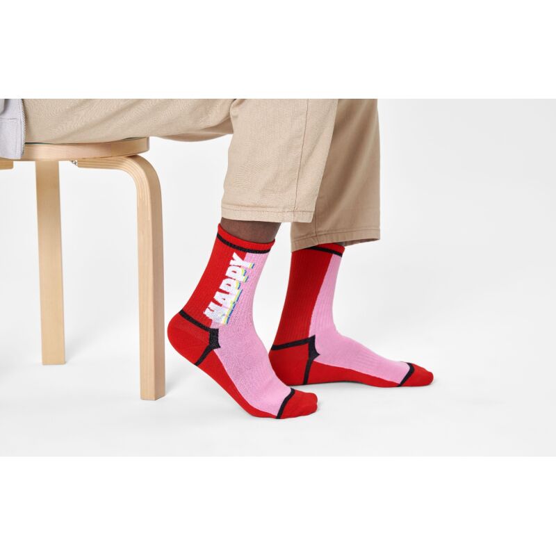 Happy Socks Happy Text 3/4 Crew Sock Multi 4300