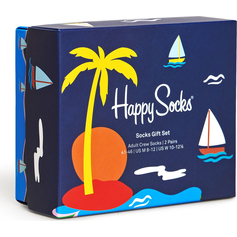 Happy Socks 2-Pack Sail Away Gift Set Multi 6500