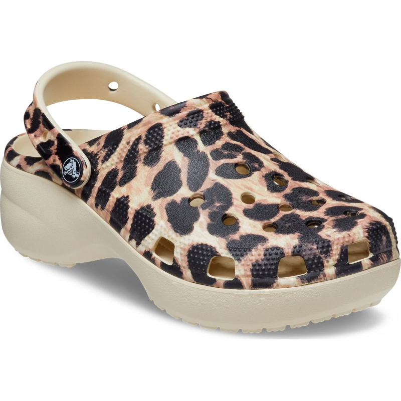 Сабо Crocs™ Classic Platform Animal Remix Clog Women's Bone/Leopard