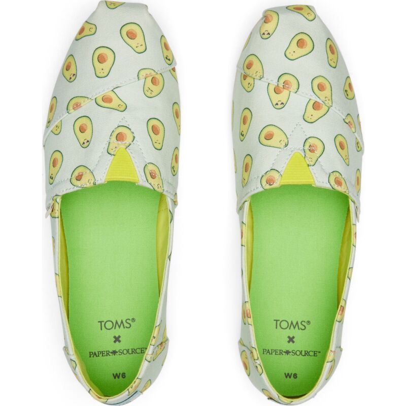 Сліпони TOMS AVOCADOS PRINT WOMEN'S ALPARGATA Light Aqua