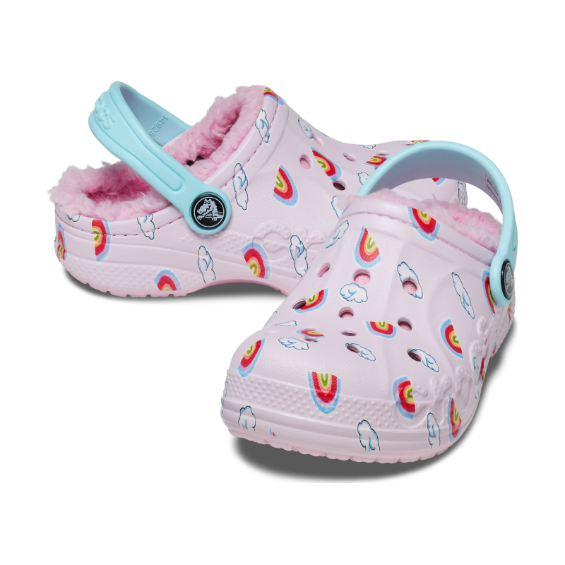 Сабо Crocs™ Baya Lined Printed Clog Kid's 207653 Ballerina Pink