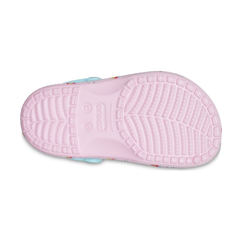 Сабо Crocs™ Baya Lined Printed Clog Kid's 207653 Ballerina Pink