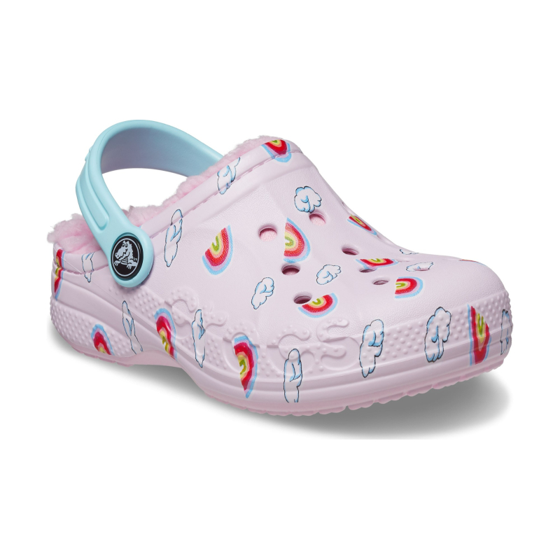 Сабо Crocs™ Baya Lined Printed Clog Kid's 207653 Ballerina Pink