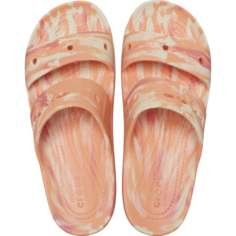 Crocs™ Baya Platform Marbled Sandal Papaya/Multi