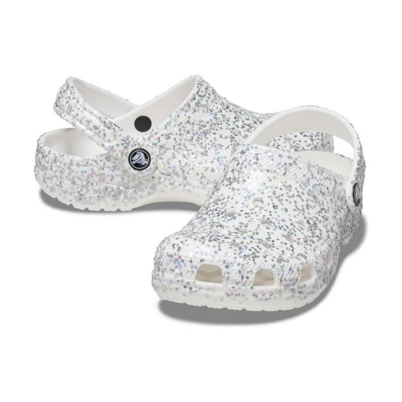 Crocs™ Classic Starry Glitter Clog Kid's White