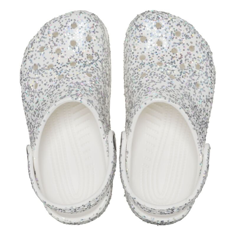 Crocs™ Classic Starry Glitter Clog Kid's White