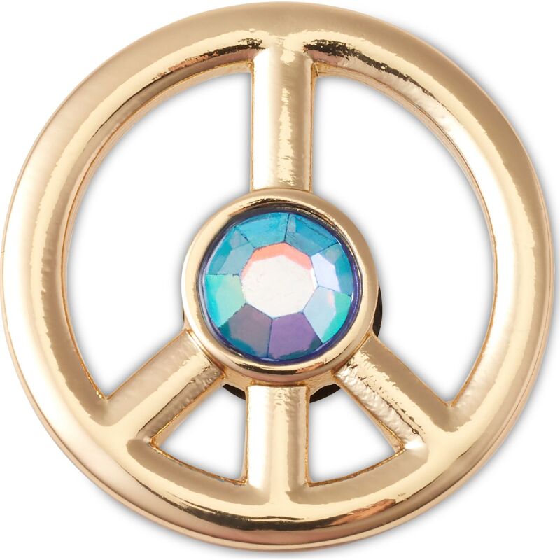 Crocs™ GOLD PEACE SIGN WITH PINK GEM G1033900-MU