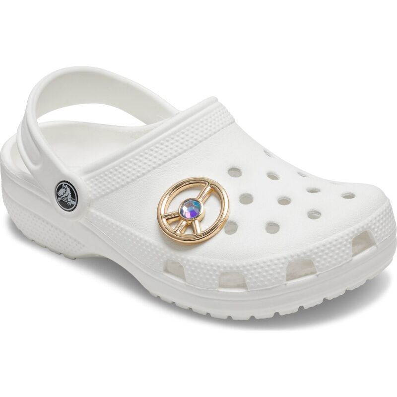 Crocs™ GOLD PEACE SIGN WITH PINK GEM G1033900-MU 