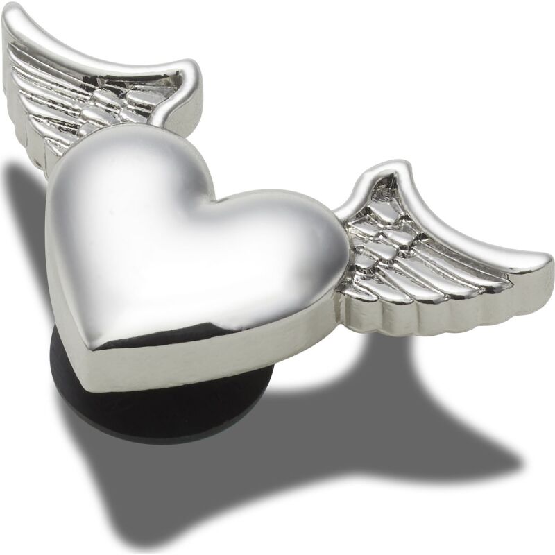 Crocs™ Silver Metal Heart and Wings Multi