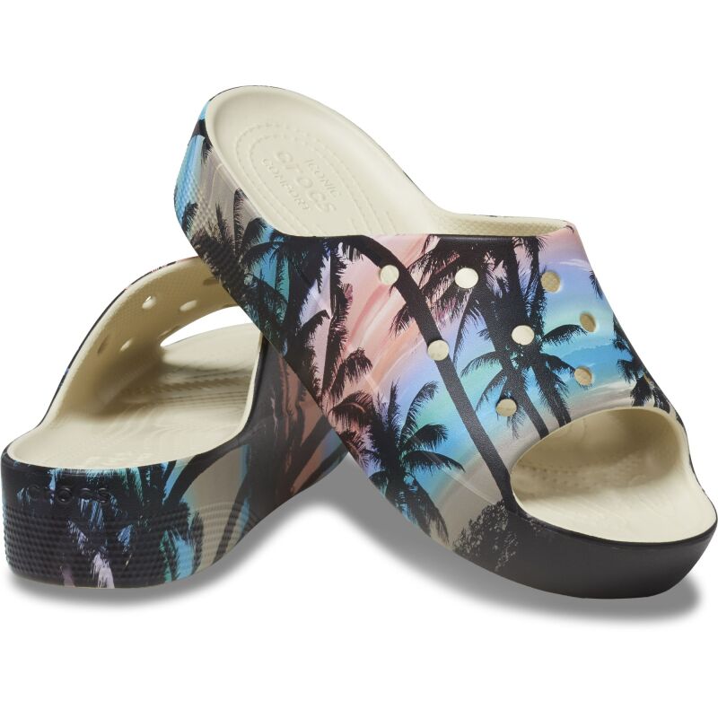 Crocs™ Classic Platform Retro Resort Slide Bone/Multi