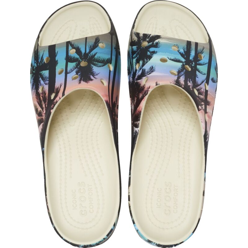 Crocs™ Classic Platform Retro Resort Slide Bone/Multi