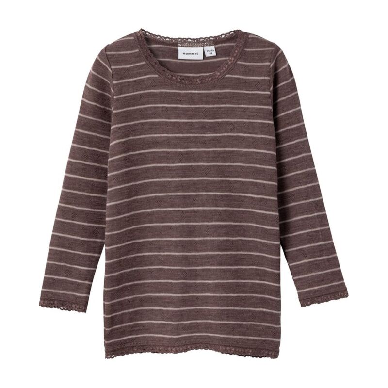 Name It WOOL NEEDLE LONG SLEEVED TOP NOOS Peppercorn