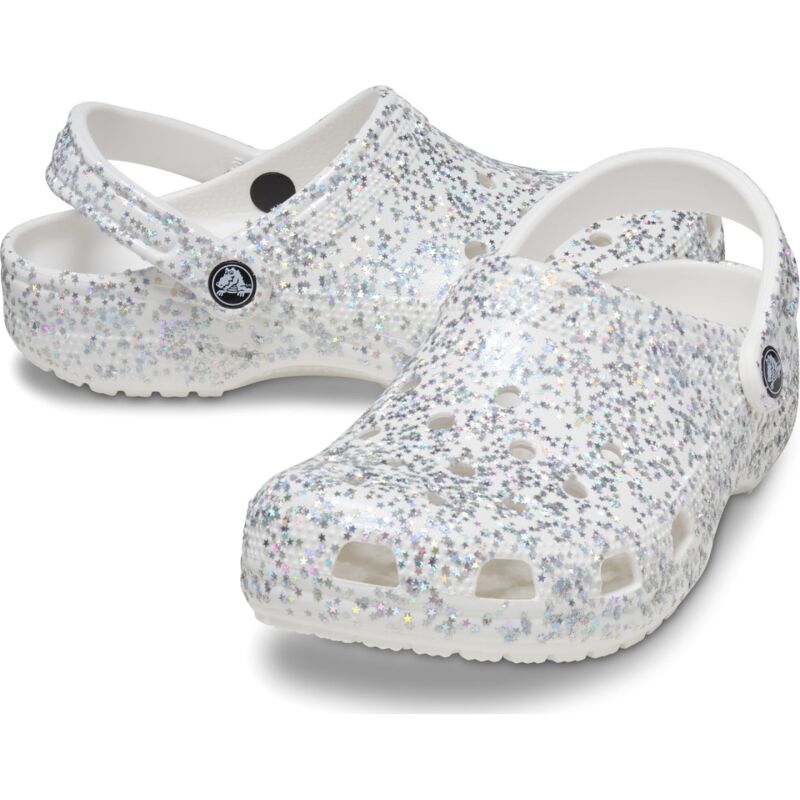 Crocs™ Classic Starry Glitter Clog White/SilGliter
