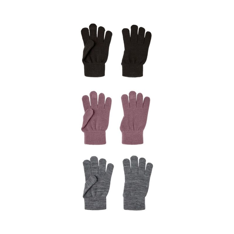 Name It 3-PACK GLOVES NOOS Wistful Mauve