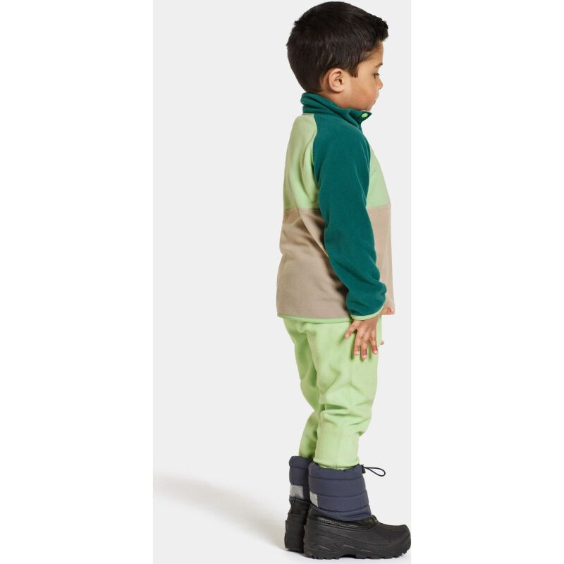 DIDRIKSONS MONTE KID'S HALF BUTTON Pale Green
