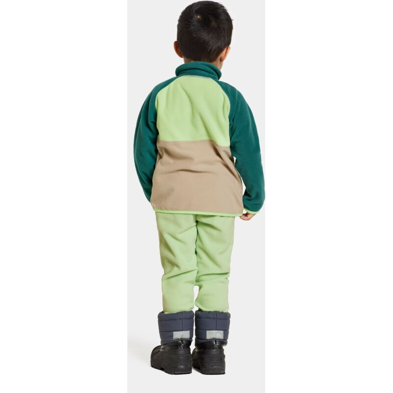 DIDRIKSONS MONTE KID'S HALF BUTTON Pale Green