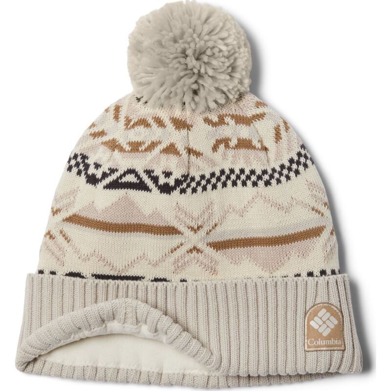 Columbia Palmer Peak Pom Beanie Chalk Checkered