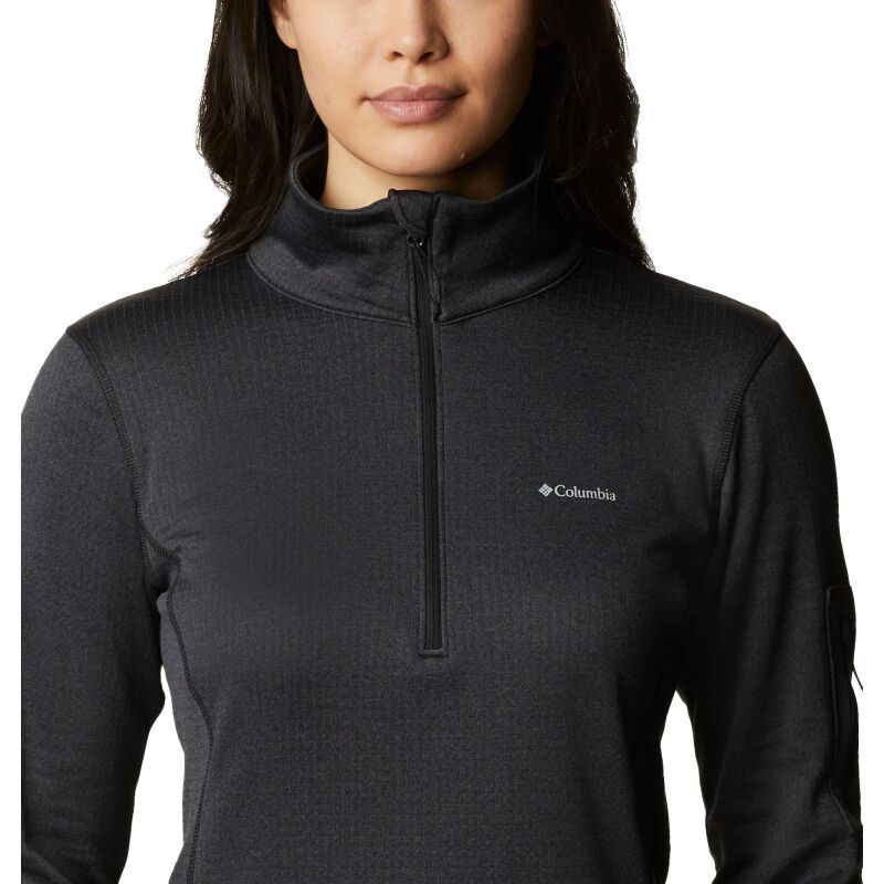 Columbia Park View Grid Fleece Zip Women's Black Heather