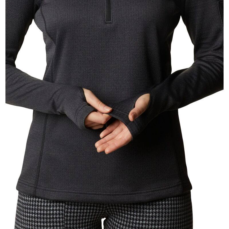 Columbia Park View Grid Fleece Zip Women's Black Heather