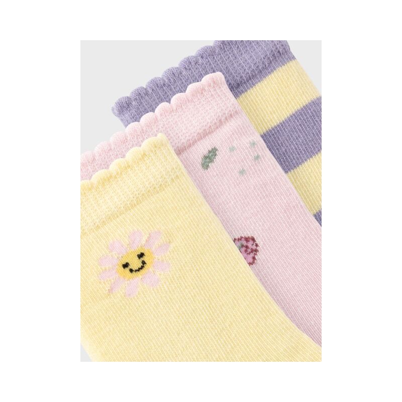 Name It DULA 3P SOCK Double Cream