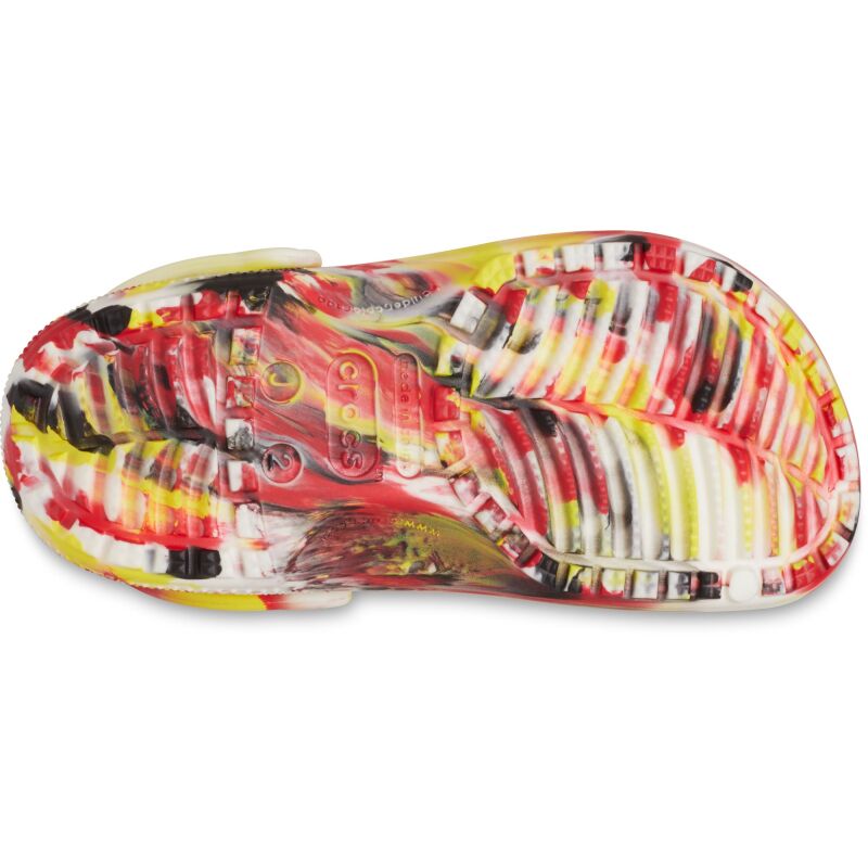 Crocs™ CLASSIC GLOW MARBLED CLOG KID'S Varsity Red/Multi