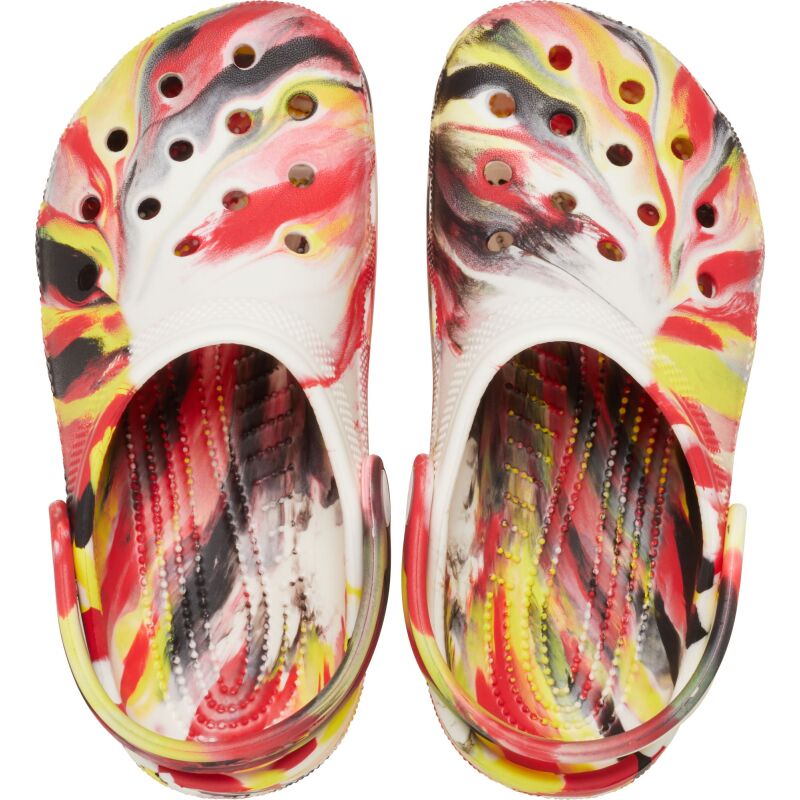 Crocs™ CLASSIC GLOW MARBLED CLOG KID'S Varsity Red/Multi