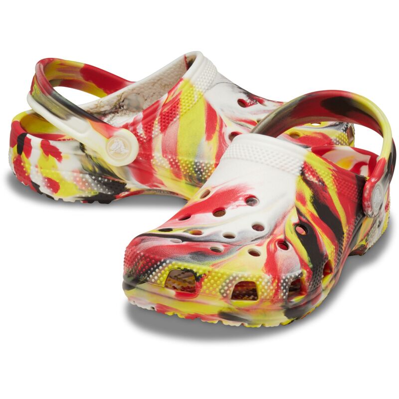 Crocs™ CLASSIC GLOW MARBLED CLOG KID'S Varsity Red/Multi