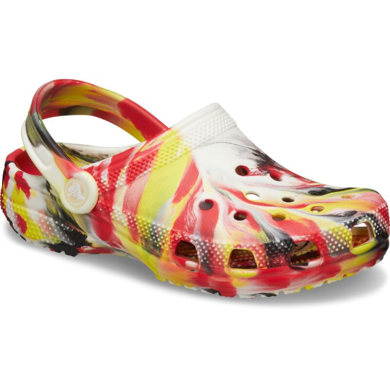 Crocs™ CLASSIC GLOW MARBLED CLOG KID'S Varsity Red/Multi