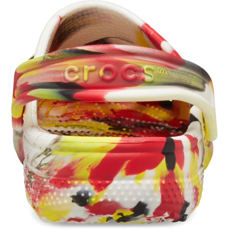 Crocs™ CLASSIC GLOW MARBLED CLOG KID'S Varsity Red/Multi