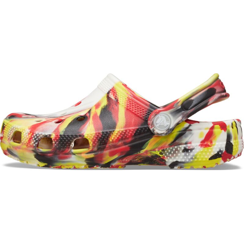 Crocs™ CLASSIC GLOW MARBLED CLOG KID'S Varsity Red/Multi