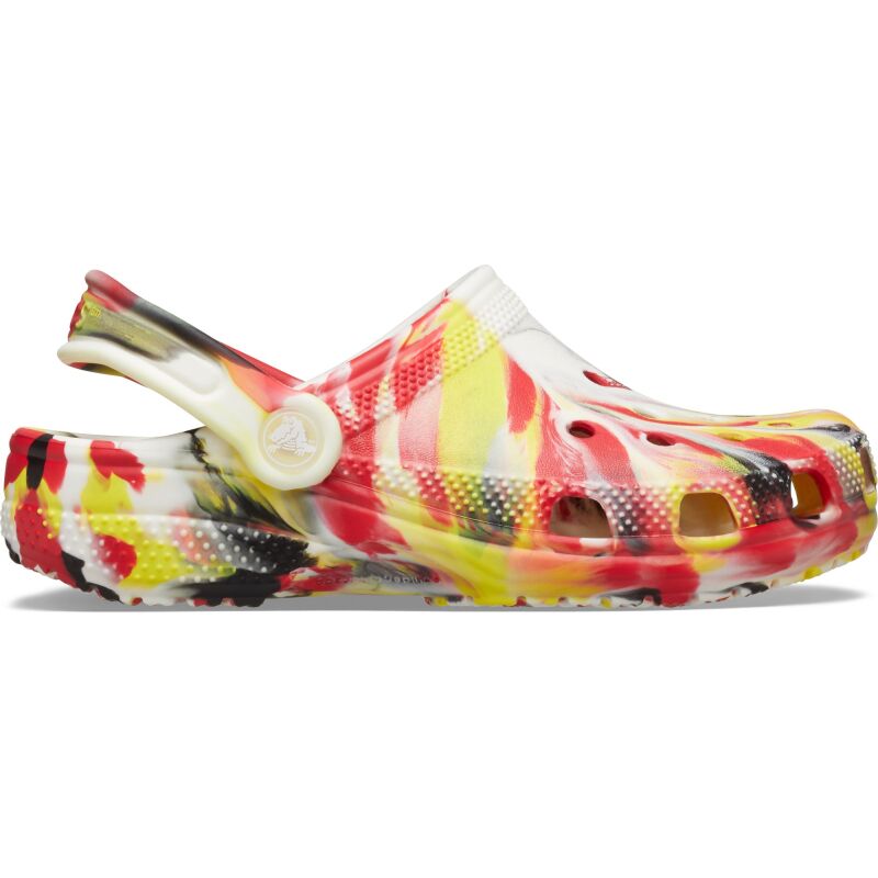 Crocs™ CLASSIC GLOW MARBLED CLOG KID'S Varsity Red/Multi