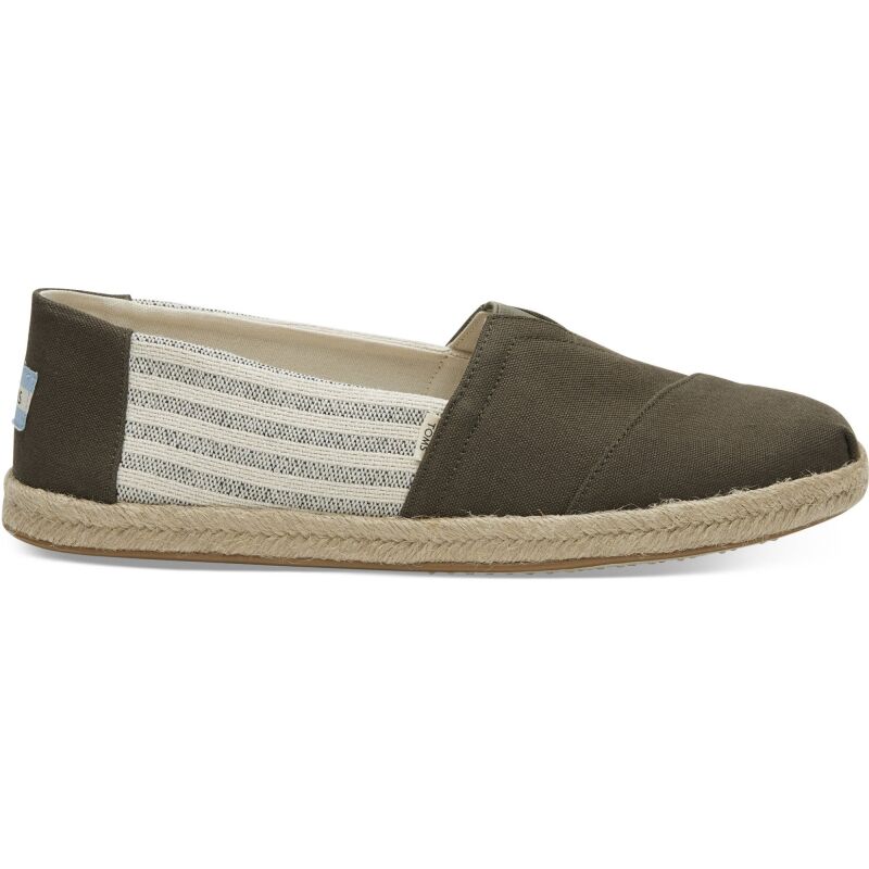 TOMS Canvas Ivy League on Rope Men's Alpargata Tarmac