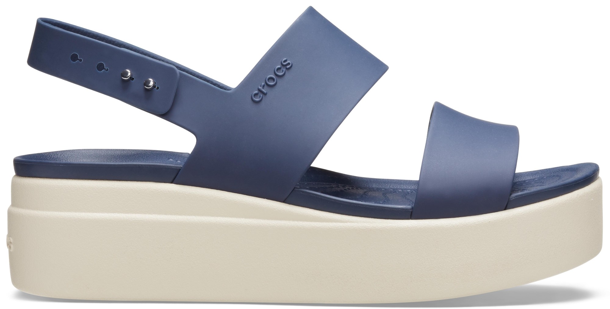 crocs brooklyn low wedge navy