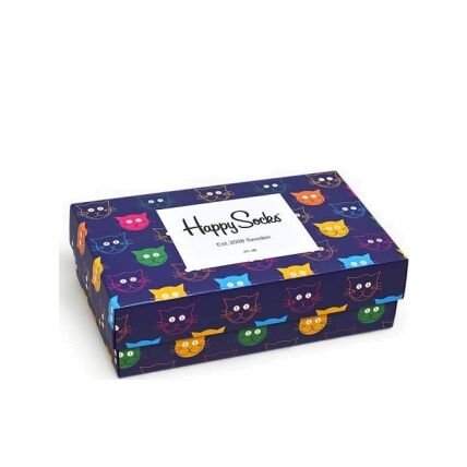 Happy Socks 3-Pack Mixed Cat Socks Gift Set Multi 0100