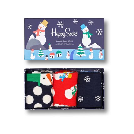 Happy Socks 3-Pack Snowman Socks Gift Set Multi 6500