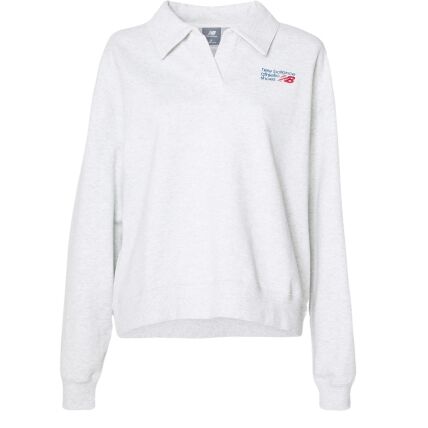 New Balance French Terry Polo Sweatshirt Ash Heather