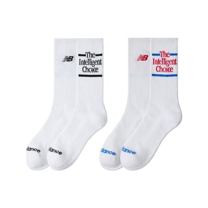 New Balance 2 Pack Socks White