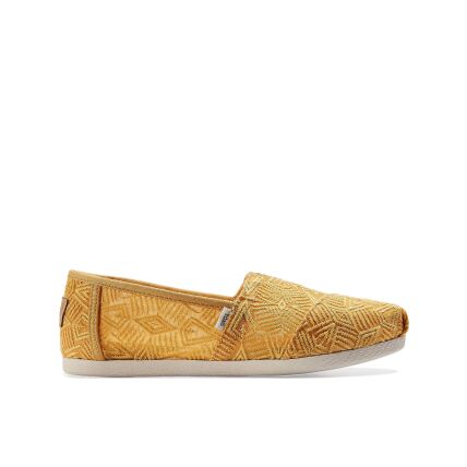 TOMS Geo Lace Women's Alpargata Golden Yellow