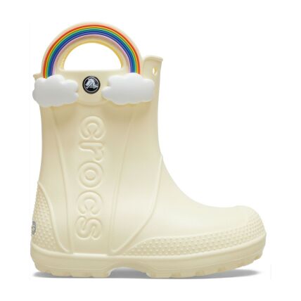 Crocs™ Handle It Rainbow Rain Boot Kid's Buttercream