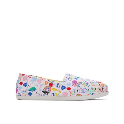 TOMS Unity Print Womens's Alpargata 3.0 White Multi