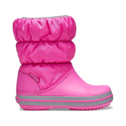 Crocs™ Kids' Winter Puff Boot Electric Pink/Light Grey