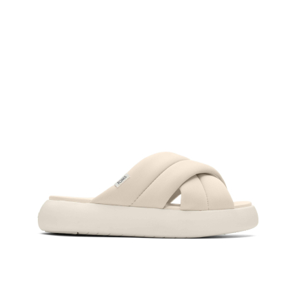 TOMS Repreve Jersey Womens Mallow Crossover Sandal Beige