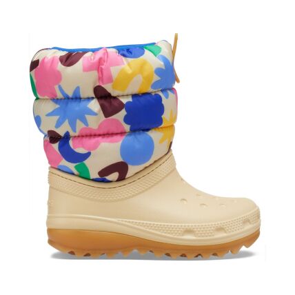 Crocs™ CLASSIC NEO PUFF GEO SHAPES BOOT TODDLER'S Shitake/Multi