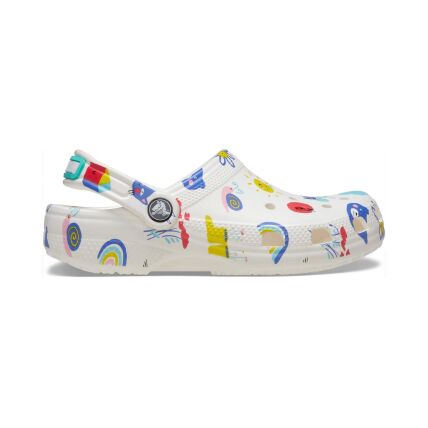 Crocs™ CLASSIC DOODLE PRINT CLOG TODDLER'S White/Multi