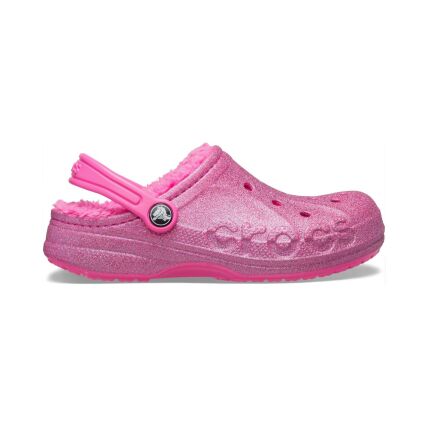 Crocs™ Baya Lined Glitter Clog Kid's Electric Pink