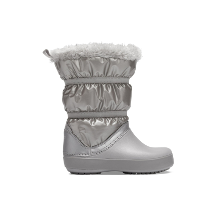 Crocs™ Crocband LodgePoint Metallic Boot Girl's Silver Metallic